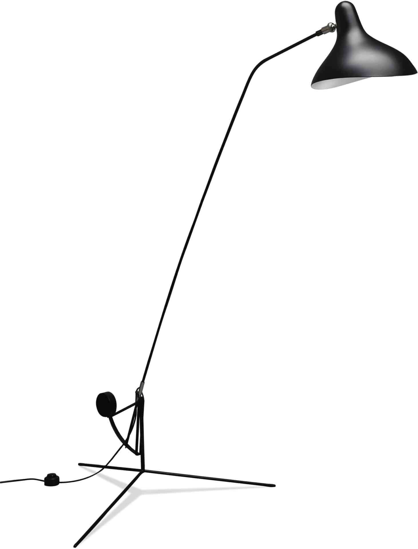Stehlampe aus Stahl und Aluminium von DCW éditions Paris