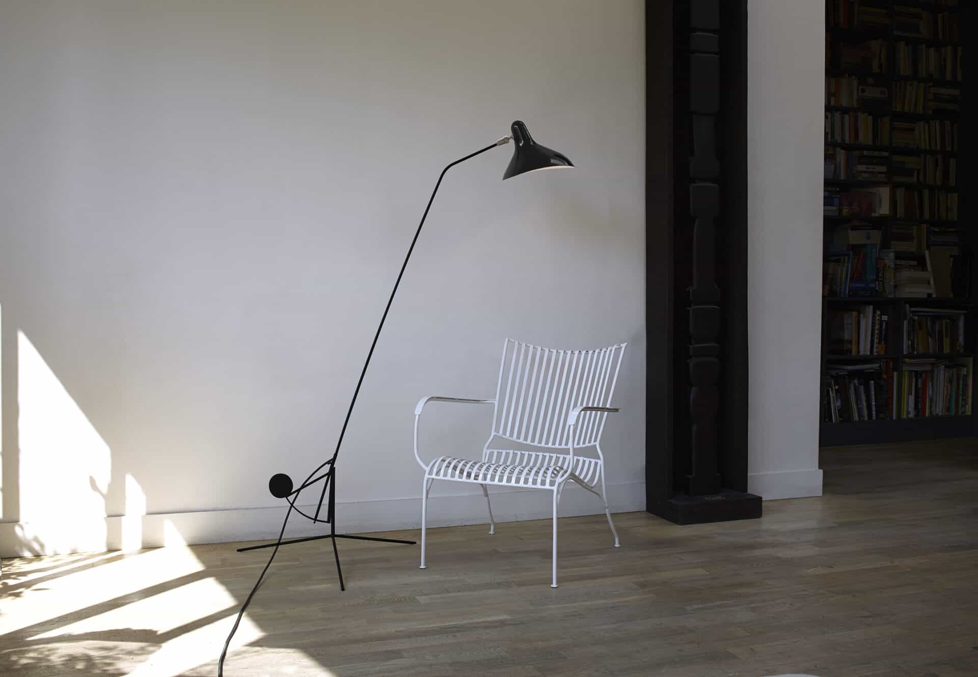 Stehlampe aus Stahl und Aluminium von DCW éditions Paris