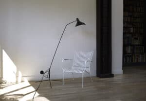 Stehlampe aus Stahl und Aluminium von DCW éditions Paris