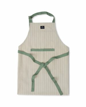 Striped Linen/ Cotton Apron - gestreifte Schürze mit Vordertasche