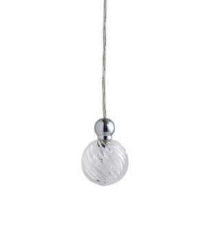 Uva Crystal Hängeleuchte L | shiny silver