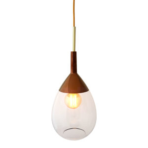 Freudenreich Interior Design | Pendelleuchte Lute M clear copper
