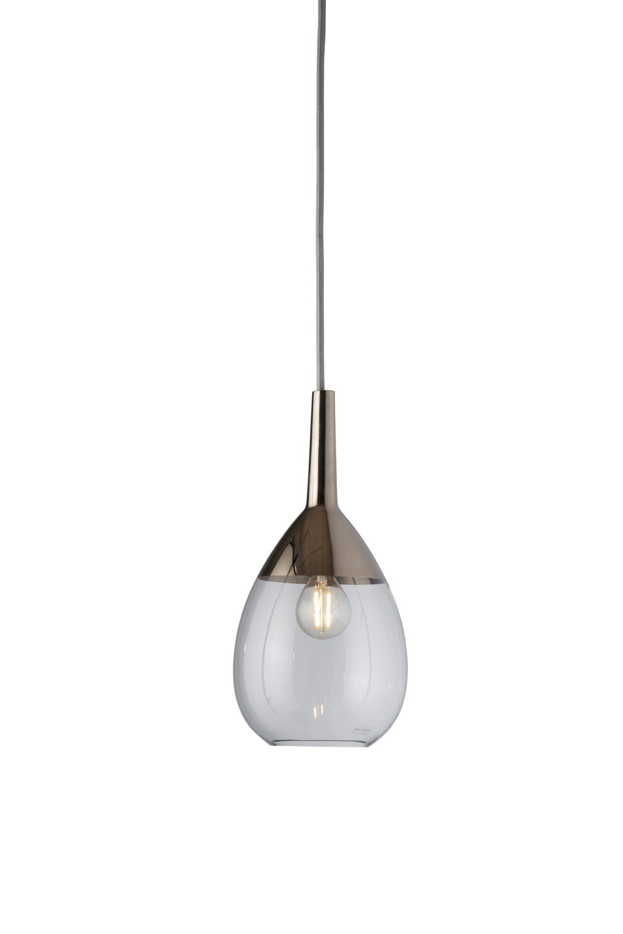 Freudenreich Interior Design | Pendelleuchte Lute S clear platinum