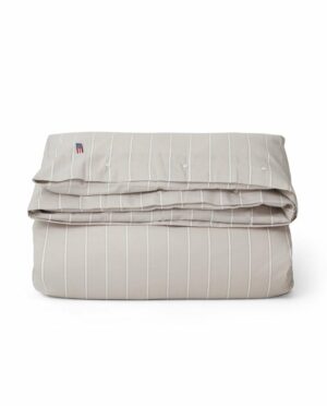 Gray/White Striped Lyocell/Cotton Duvet Cover