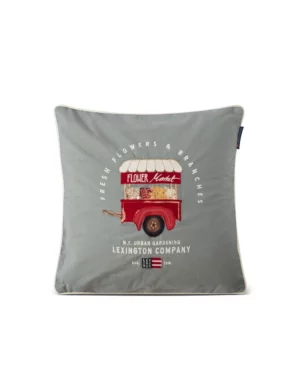 Fresh Flowers Organic Cotton Canvas Pillow Cover