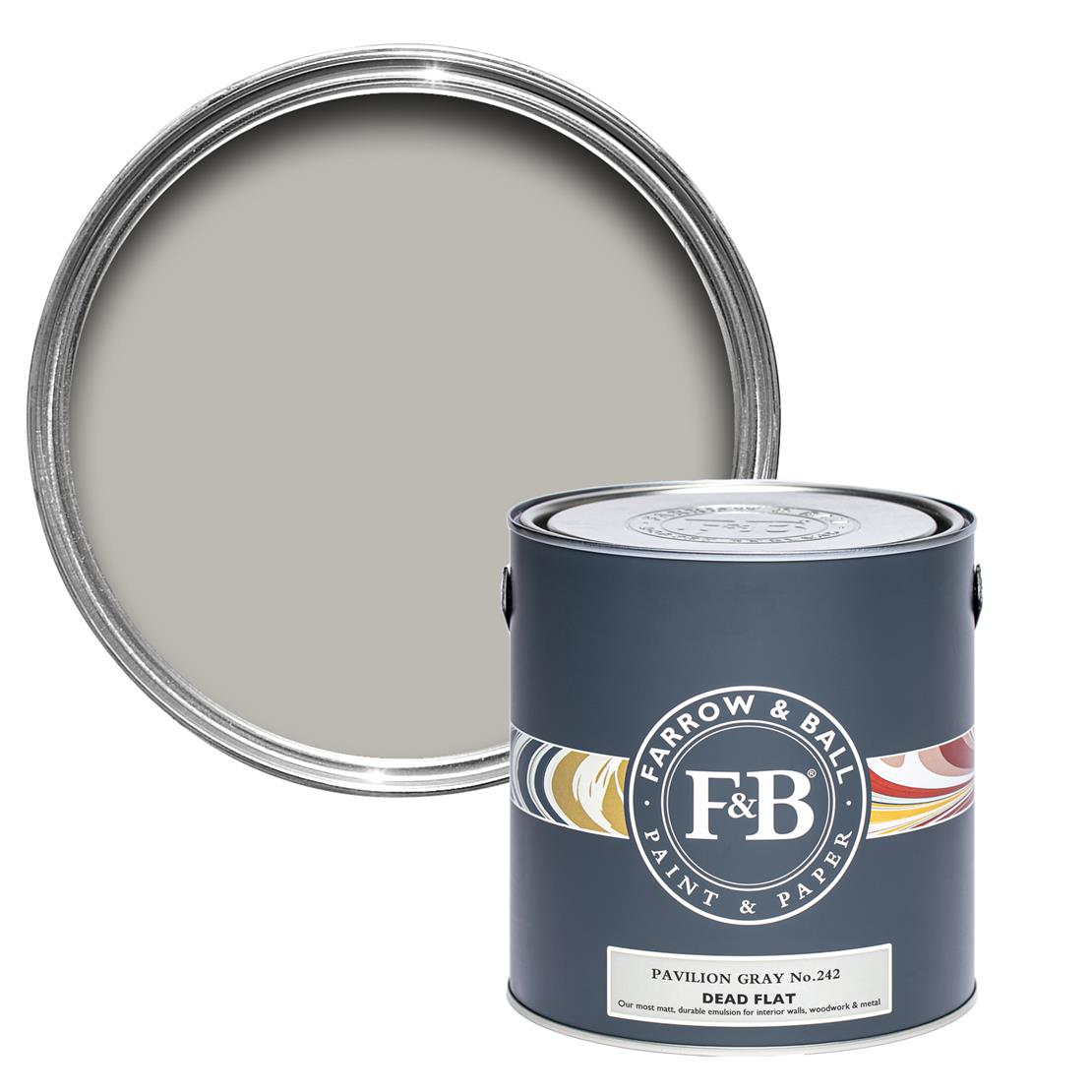 Freudenreich Interior Design | farrow&ball Dead Flat No.242 Pavilion Gray 2,5L Freudenreich Interior Design | farrow&ball Dead Flat No.242 Pavilion Gray 2,5L