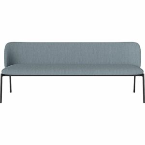 Freudenreich Interior Design | 3-Sitzer Sofa Frank in light blue mit schwarzem Gestell