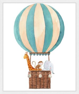 Freudenreich Interior Design | Striped Balloon with Animals