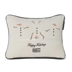 Kissen Snowmen Bio-Baumwollsamt