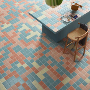 Freudenreich Interior Design | Fliese Pixel41 nude und powder und vanilla und celadon