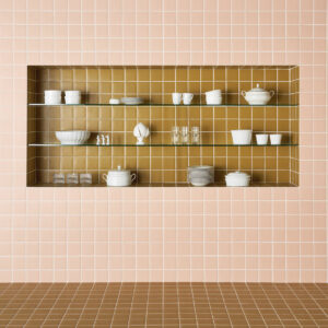 Freudenreich Interior Design | Fliese Pixel41 powder und khaki