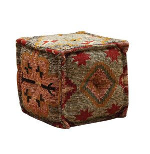 Freudenreich Interior Design | Pouf terra de sienna Kilim