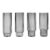Longdrinkglas Ripple 4er Set smoked grey