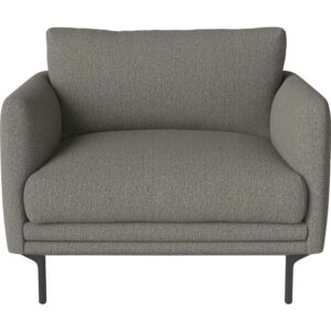 Freudenreich Interior Design | Sessel Lomi Memory grob gewebt stell grey