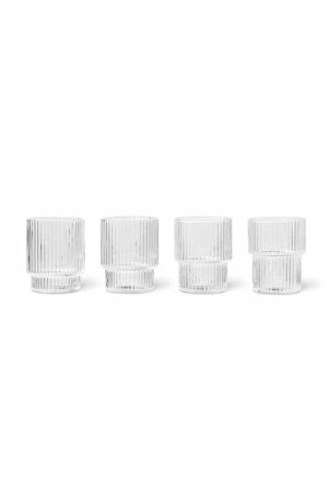 Freudenreich Interior Design | Gläser Ripple klein 4er Set clear