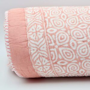 Freudenreich Interior Design | Tagesdecke Kleeblatt rosa