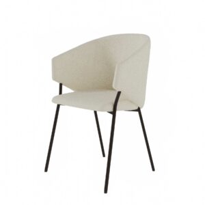Freudenreich Interior Design | Stuhl Throne Boucle Black ecru