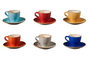 Espressotasse mit Untertasse 6er Set