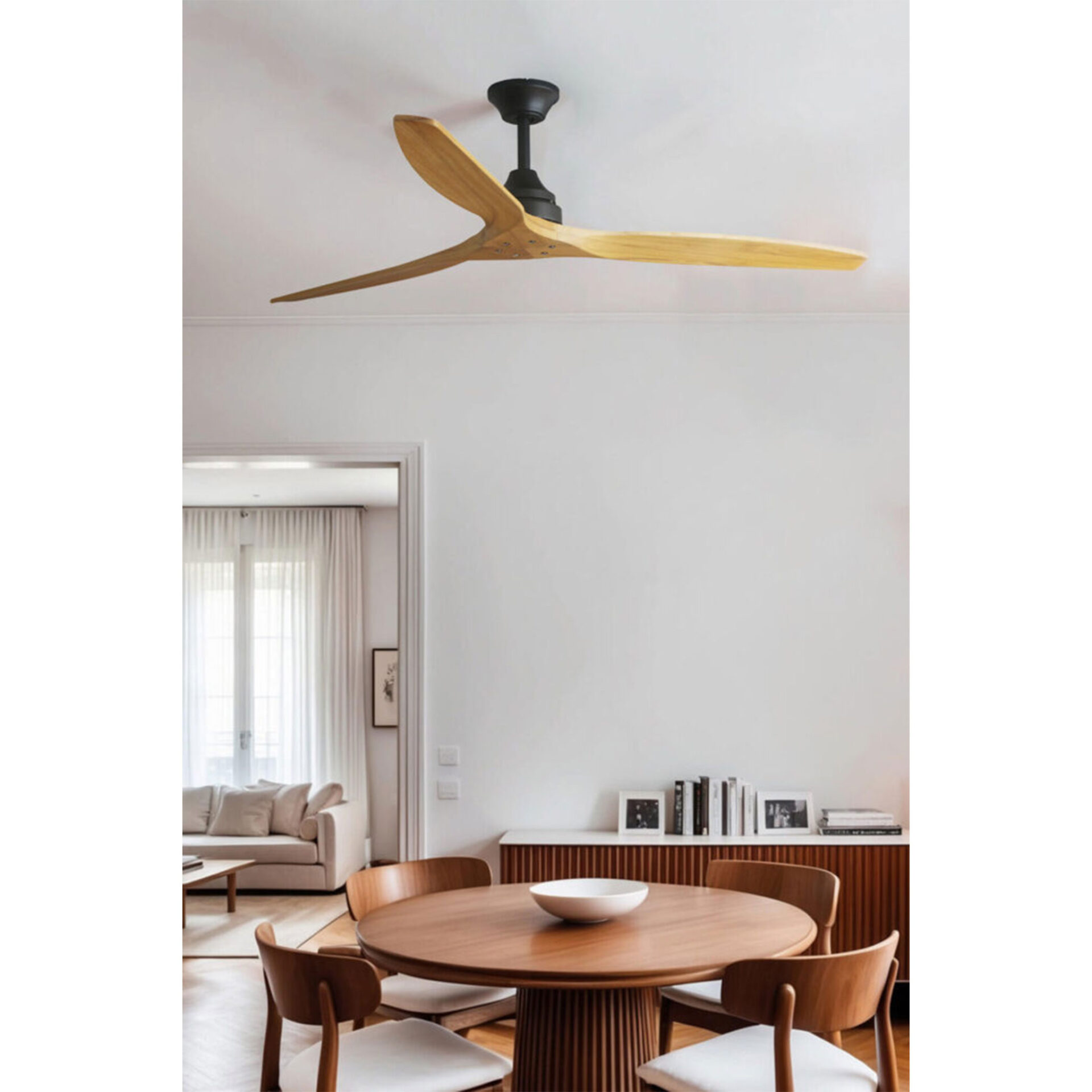 Freudenreich Interior Design | Deckenventilator FARO Barcelona ALO Holz schwarz