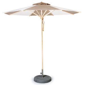 Freudenreich Interior Design | Sonnenschirm Klassiker Rips beige muskat von Weishäupl
