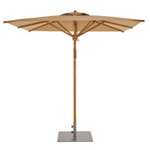 Freudenreich Interior Design | Sonnenschirm Teak quadratisch muskat Weishäupl