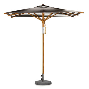 Freudenreich Interior Design | Sonnenschirm Teak quadratisch schwarz weiß Weishäupl